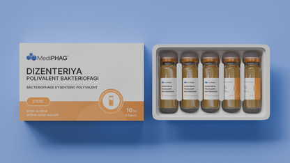 BACTERIOPHAGE  DYSENTERY POLYVALENT  20 ml 4 pcs glass bottles - liquid for oral administration and rectal administration.